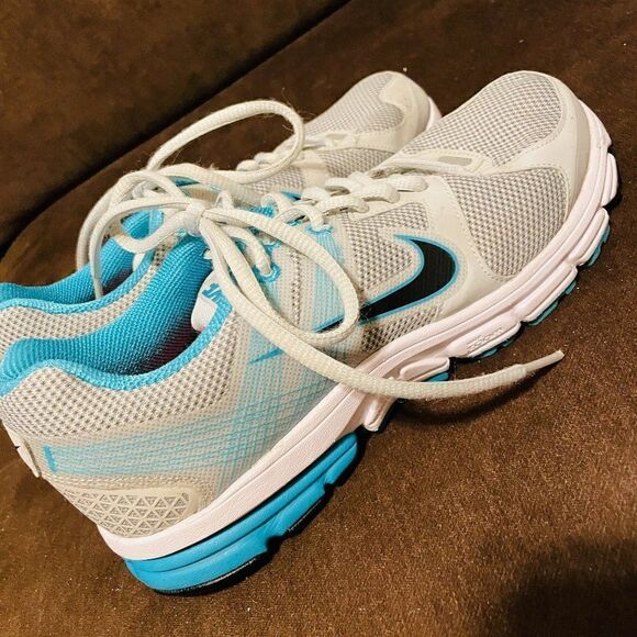 Excellent NIKE Structure 15 Running Shoes Womens 9.5 US 41 EUR Light Grey Turq. - Picture 5 of 11